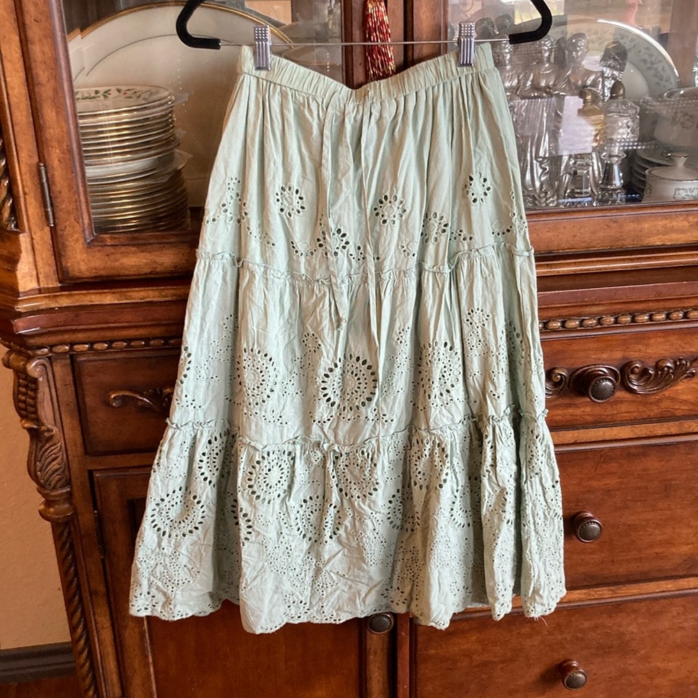 Green skirt